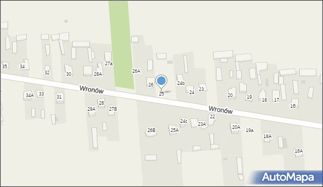 Wronów, Wronów, 25, mapa Wronów