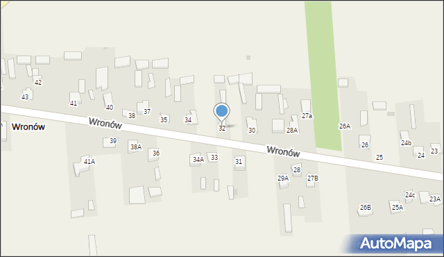 Wronów, Wronów, 32, mapa Wronów