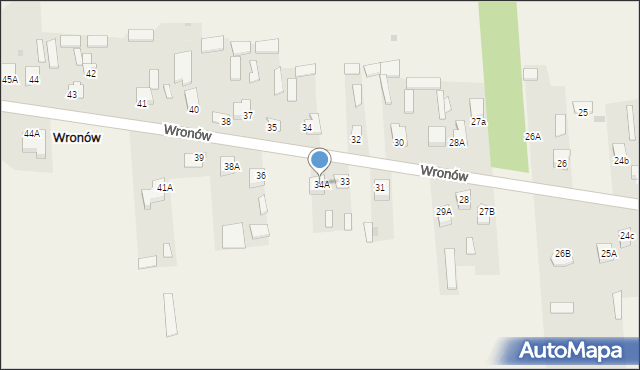 Wronów, Wronów, 34A, mapa Wronów