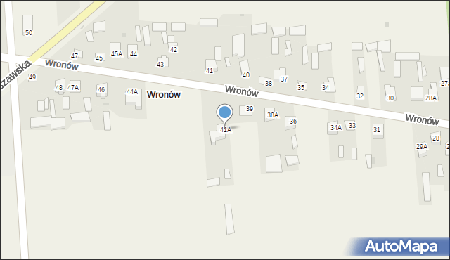 Wronów, Wronów, 41A, mapa Wronów