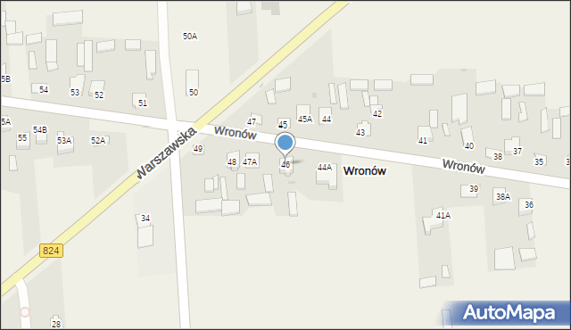 Wronów, Wronów, 46, mapa Wronów