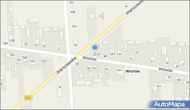 Wronów, Wronów, 47, mapa Wronów