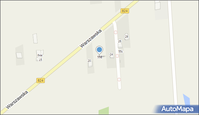 Wronów, Wronów, 55E, mapa Wronów