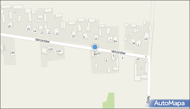 Wronów, Wronów, 8A, mapa Wronów