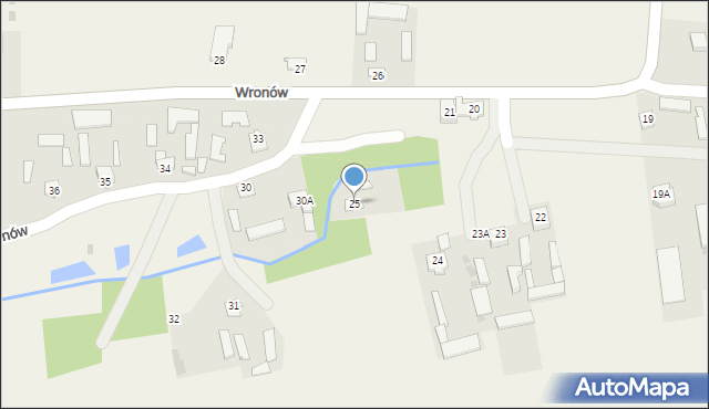 Wronów, Wronów, 25, mapa Wronów