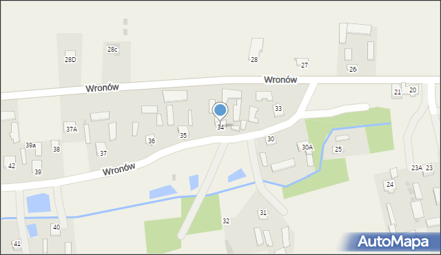 Wronów, Wronów, 34, mapa Wronów