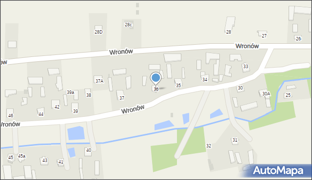 Wronów, Wronów, 36, mapa Wronów