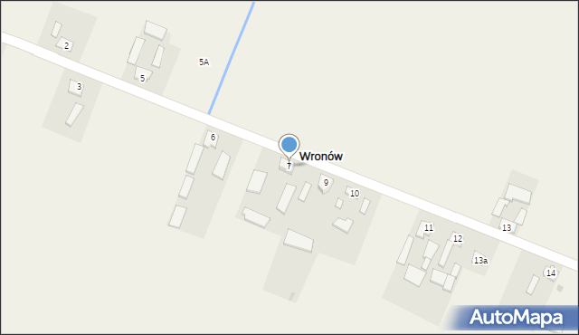 Wronów, Wronów, 7, mapa Wronów