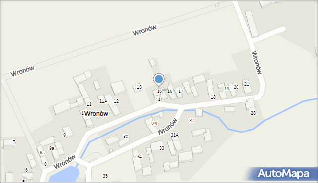 Wronów, Wronów, 15, mapa Wronów