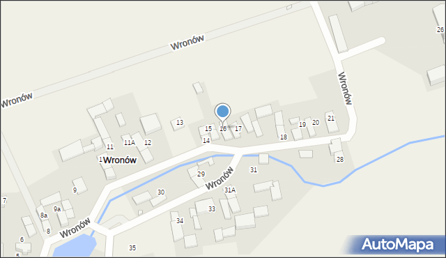 Wronów, Wronów, 16, mapa Wronów