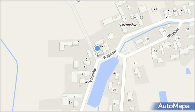 Wronów, Wronów, 8, mapa Wronów