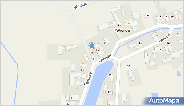 Wronów, Wronów, 8a, mapa Wronów