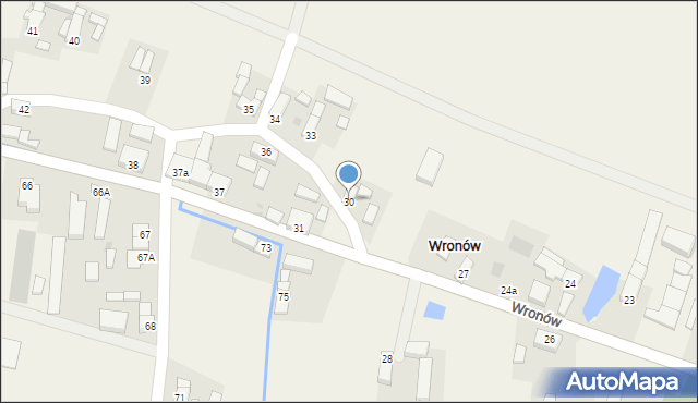 Wronów, Wronów, 30, mapa Wronów