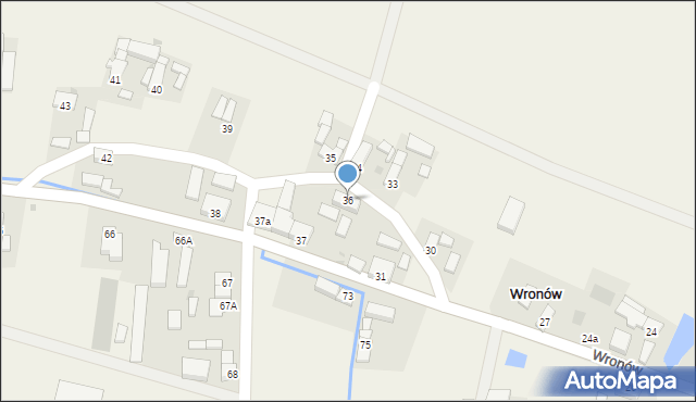 Wronów, Wronów, 36, mapa Wronów