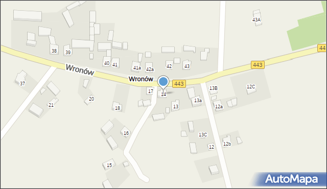 Wronów, Wronów, 14, mapa Wronów