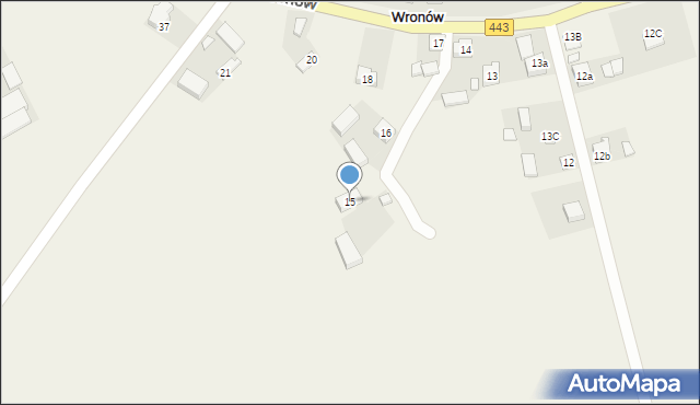 Wronów, Wronów, 15, mapa Wronów