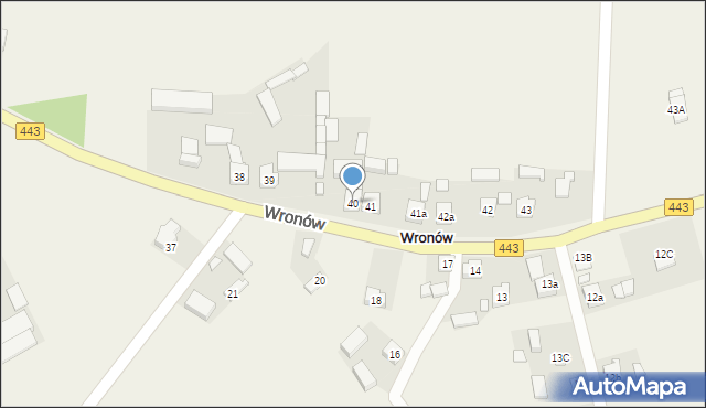 Wronów, Wronów, 40, mapa Wronów