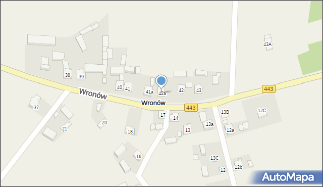 Wronów, Wronów, 42a, mapa Wronów