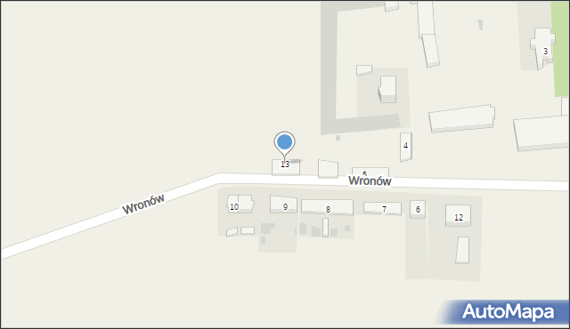 Wronów, Wronów, 13, mapa Wronów