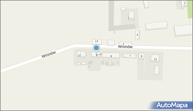 Wronów, Wronów, 9, mapa Wronów