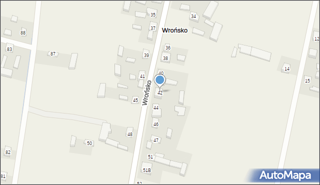 Wrońsko, Wrońsko, 42, mapa Wrońsko