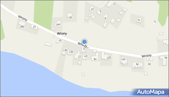 Wrony, Wrony, 12, mapa Wrony