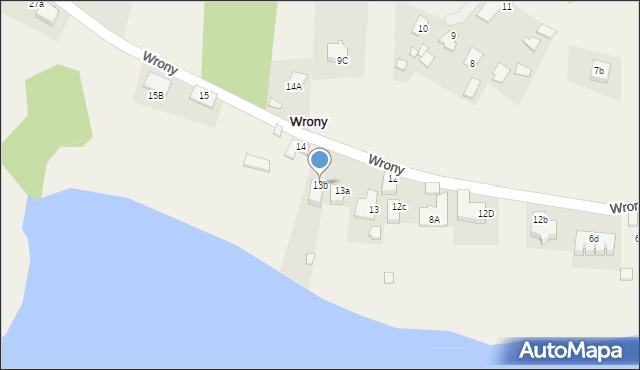 Wrony, Wrony, 13b, mapa Wrony