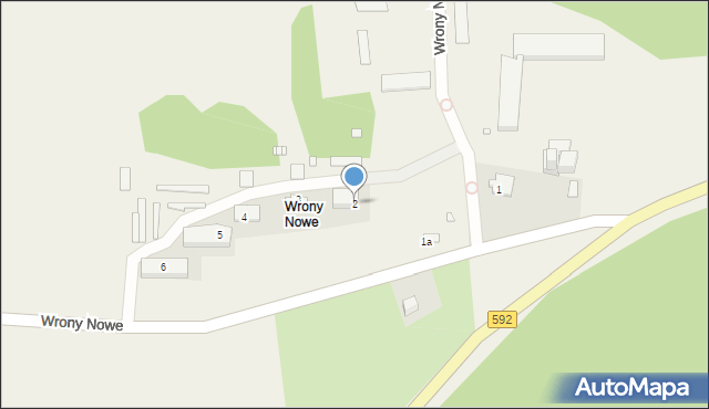 Wrony Nowe, Wrony Nowe, 2, mapa Wrony Nowe