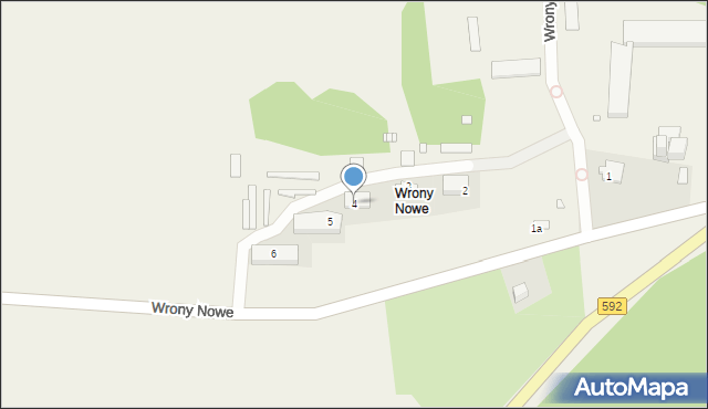 Wrony Nowe, Wrony Nowe, 4, mapa Wrony Nowe