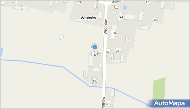 Wrotnów, Wrotnów, 50, mapa Wrotnów