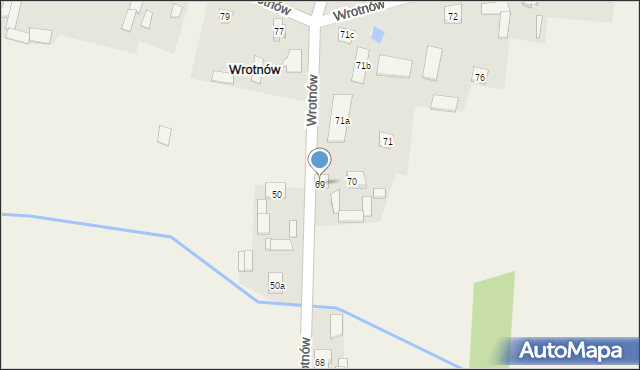 Wrotnów, Wrotnów, 69, mapa Wrotnów