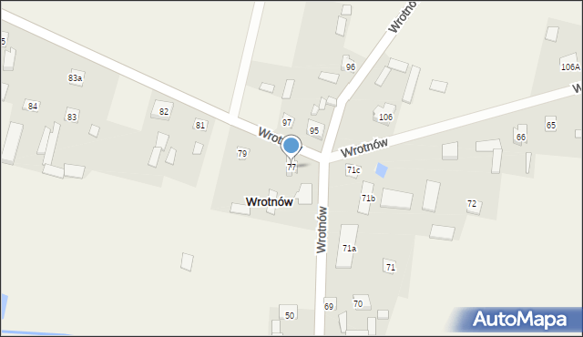 Wrotnów, Wrotnów, 77, mapa Wrotnów