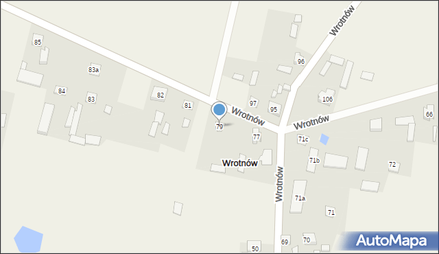 Wrotnów, Wrotnów, 79, mapa Wrotnów