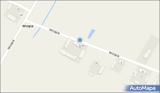 Wrząca, Wrząca, 11, mapa Wrząca