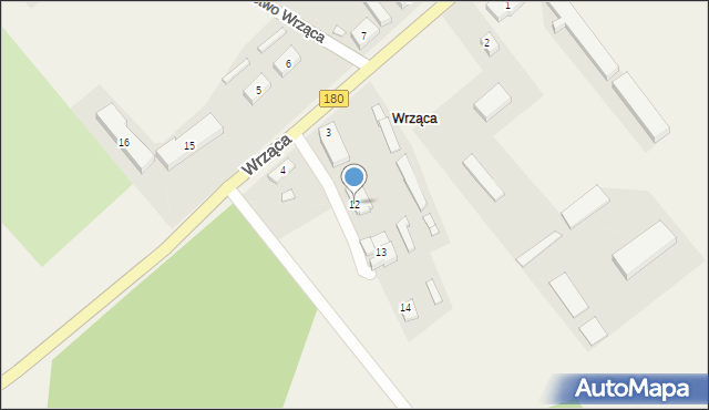 Wrząca, Wrząca, 12, mapa Wrząca