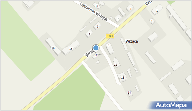 Wrząca, Wrząca, 4, mapa Wrząca