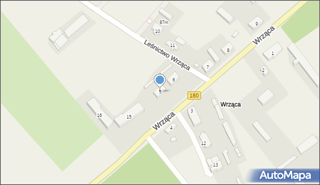 Wrząca, Wrząca, 5, mapa Wrząca