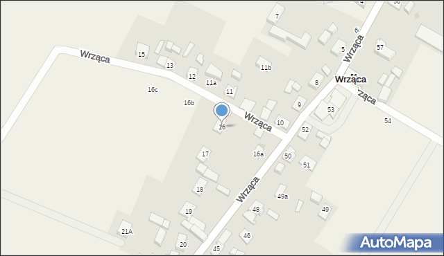 Wrząca, Wrząca, 16, mapa Wrząca