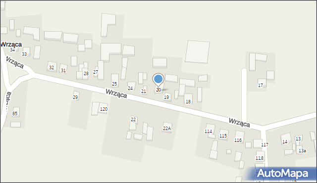 Wrząca, Wrząca, 20, mapa Wrząca