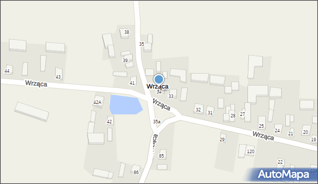 Wrząca, Wrząca, 34, mapa Wrząca