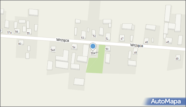 Wrząca, Wrząca, 50A, mapa Wrząca