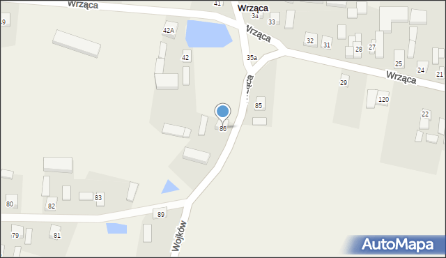 Wrząca, Wrząca, 86, mapa Wrząca