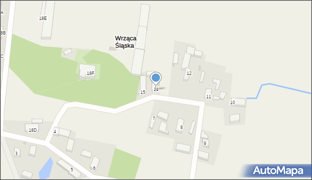 Wrząca Śląska, Wrząca Śląska, 14, mapa Wrząca Śląska