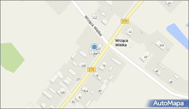 Wrząca Wielka, Wrząca Wielka, 109, mapa Wrząca Wielka