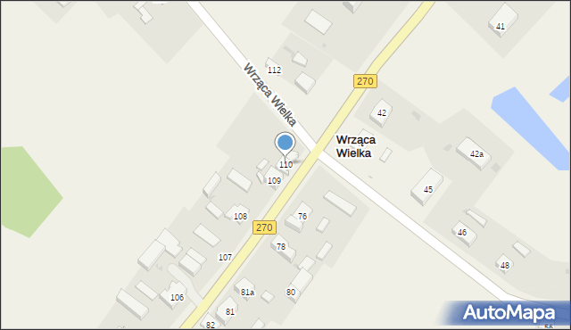 Wrząca Wielka, Wrząca Wielka, 110, mapa Wrząca Wielka