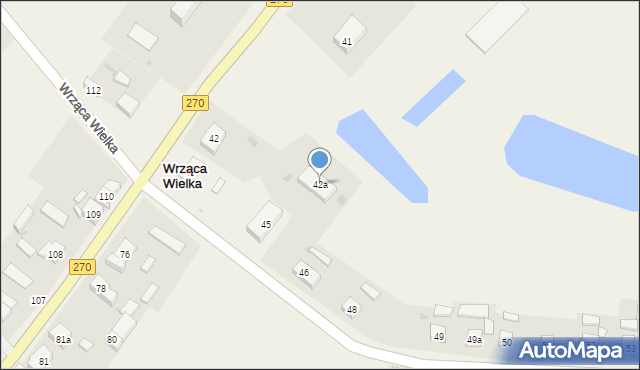 Wrząca Wielka, Wrząca Wielka, 42a, mapa Wrząca Wielka