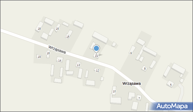 Wrząsawa, Wrząsawa, 11, mapa Wrząsawa