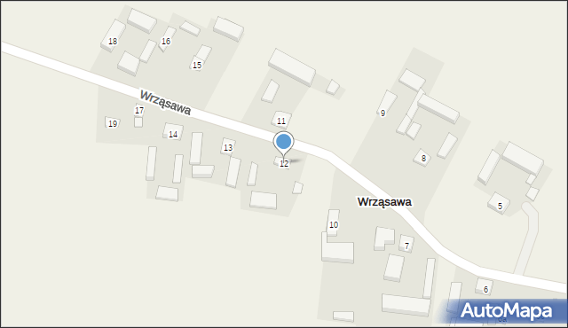 Wrząsawa, Wrząsawa, 12, mapa Wrząsawa