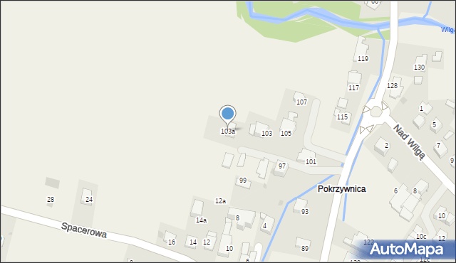 Wrząsowice, Wrzosowa, 103a, mapa Wrząsowice