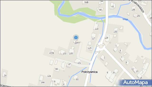 Wrząsowice, Wrzosowa, 107, mapa Wrząsowice